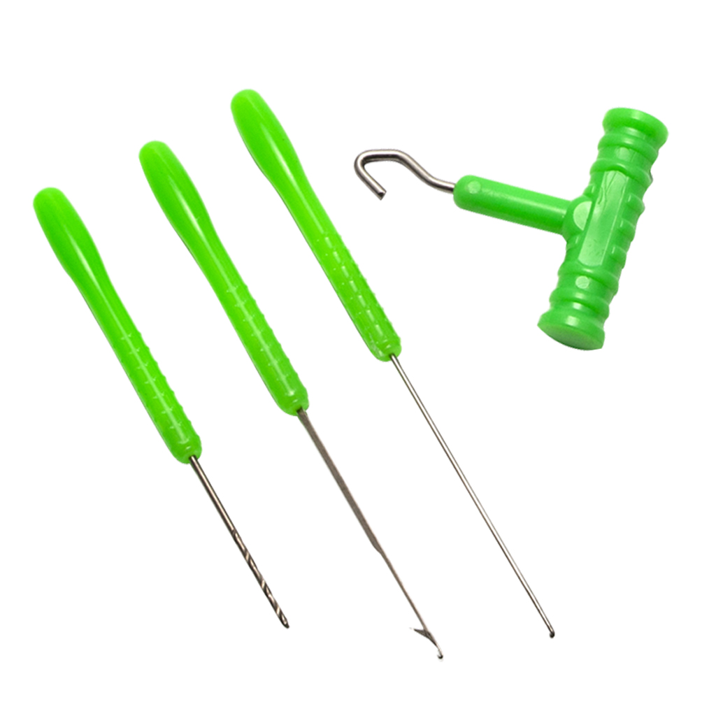 Stainless Steel Fishing Baiting Splicing Needle Rig Driller Puller Tool Set for Lures Baits Making