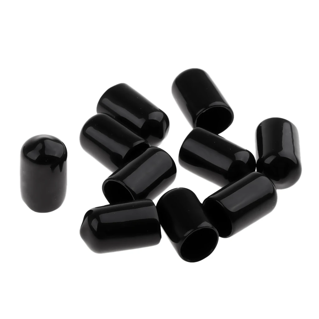 10 Pieces Billiards Pool Cue Tips Rubber Protector Head Cover Supplies