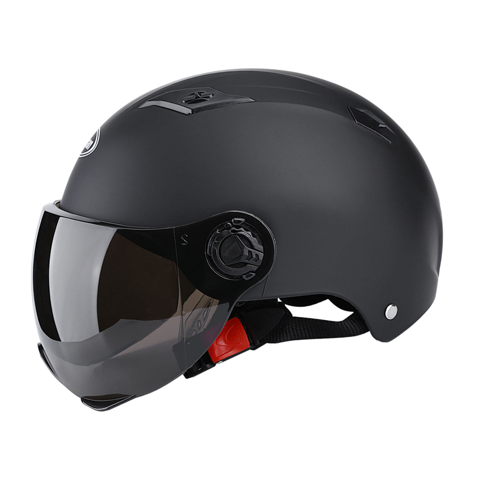 half helmet with retractable shield