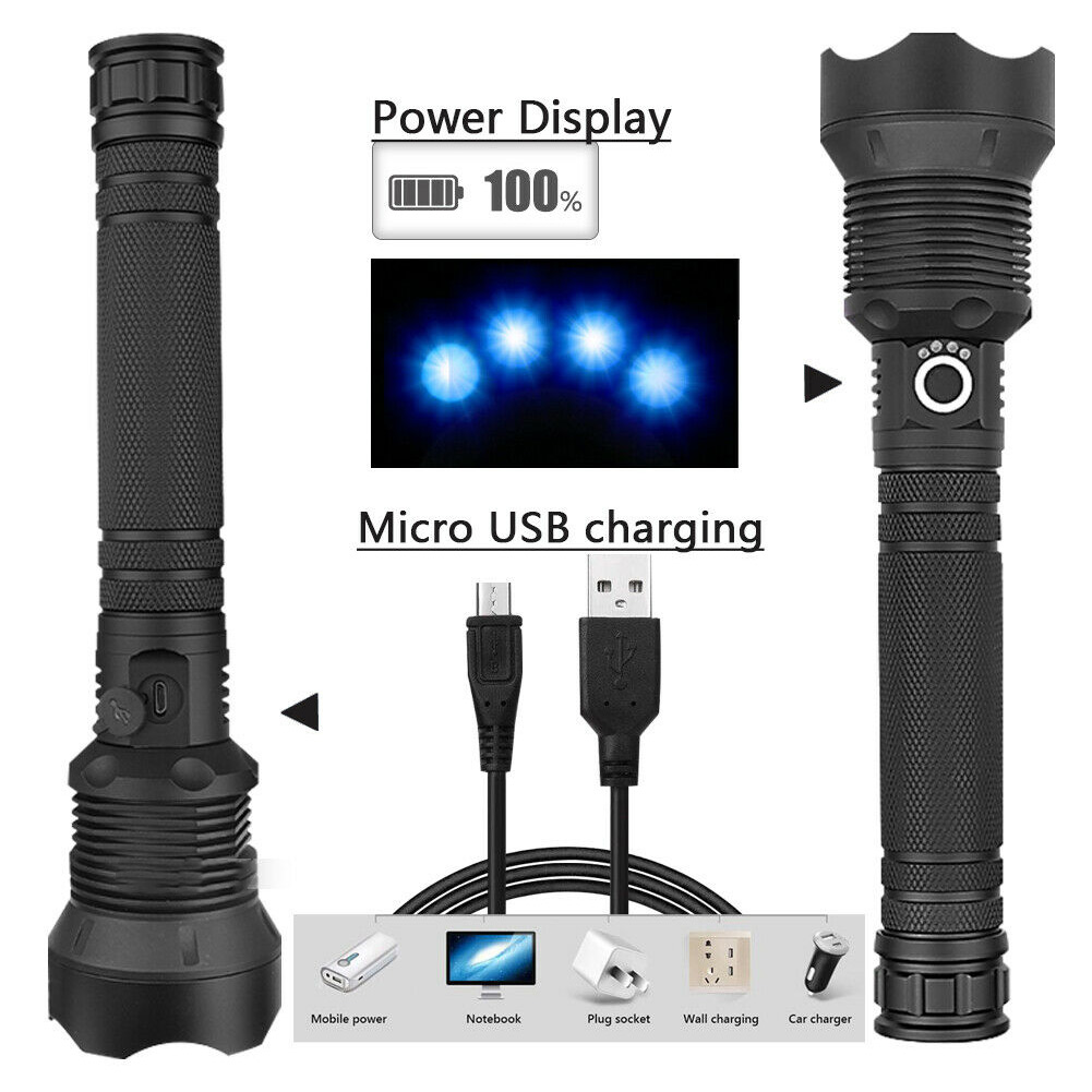 Liga de Alumínio Poderosa Lanterna Usb Zoom Tocha Indicador Bateria Mc889 120000 lm Led 3 Cheap Ferram. atividade ar livre