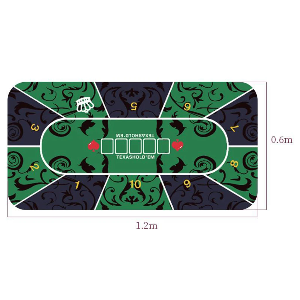 47x24`` Poker Table Layout Professional Tabletop Mat Casino Craps Felt Cover Card Game Tabletop Table Cloth Accessories