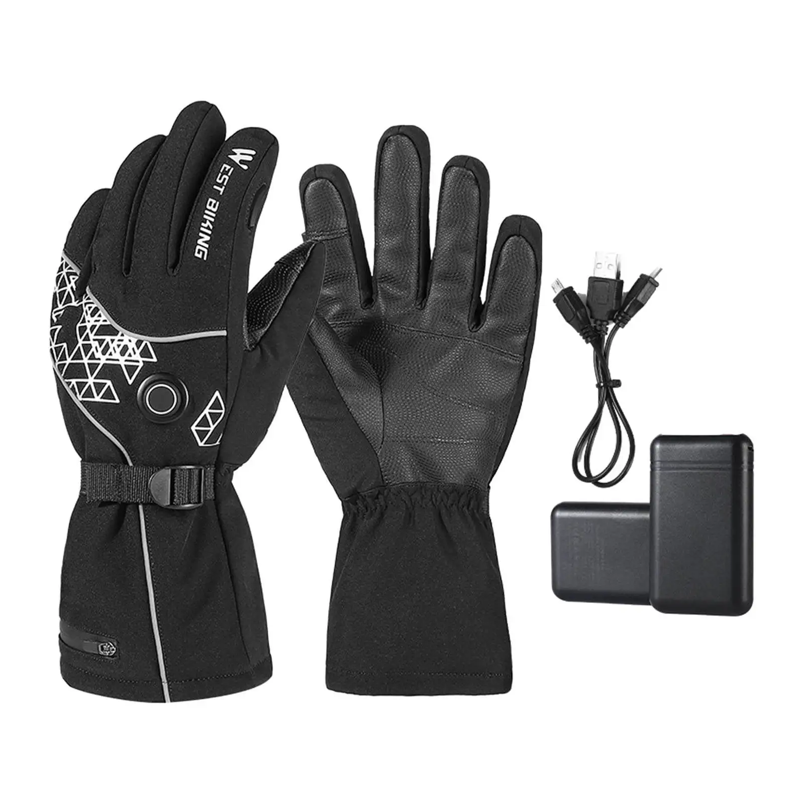 Heated Gloves Battery Powered Thermal Mitten for Motorcycle Fishing Outdoor Sports