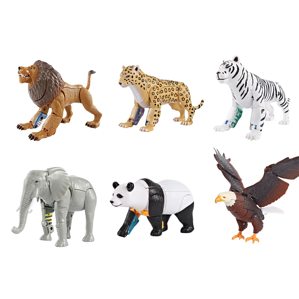 Educational Transform Animals Robot Action Figure Toy Gift for Kids Toddlers