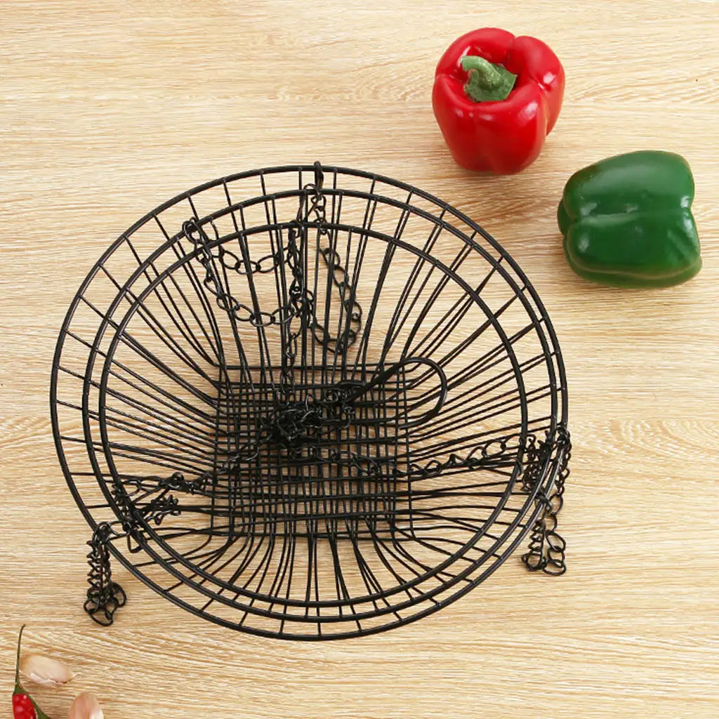 Iron 3 Layer Storage Basket Fruit Dish Kitchen Home Bowl Detachable Iron Storage Stand Decorative Holder Organizer