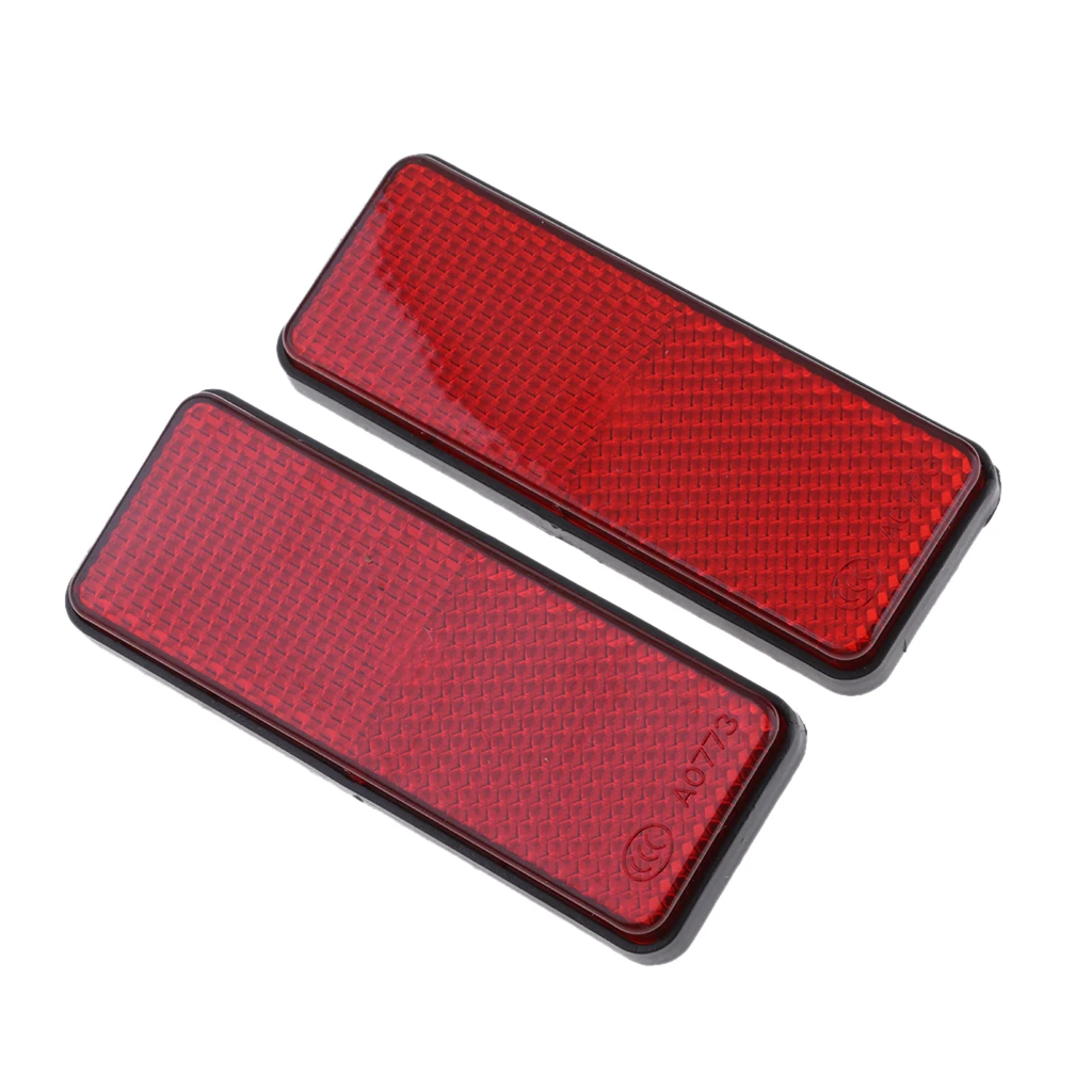 Rectangle Reflectors Marker Universal for Motorcycles ATV Dirt Bike Red Rectangle Reflectors Marker Universal for Motorcycles ATV Dirt Bike Red