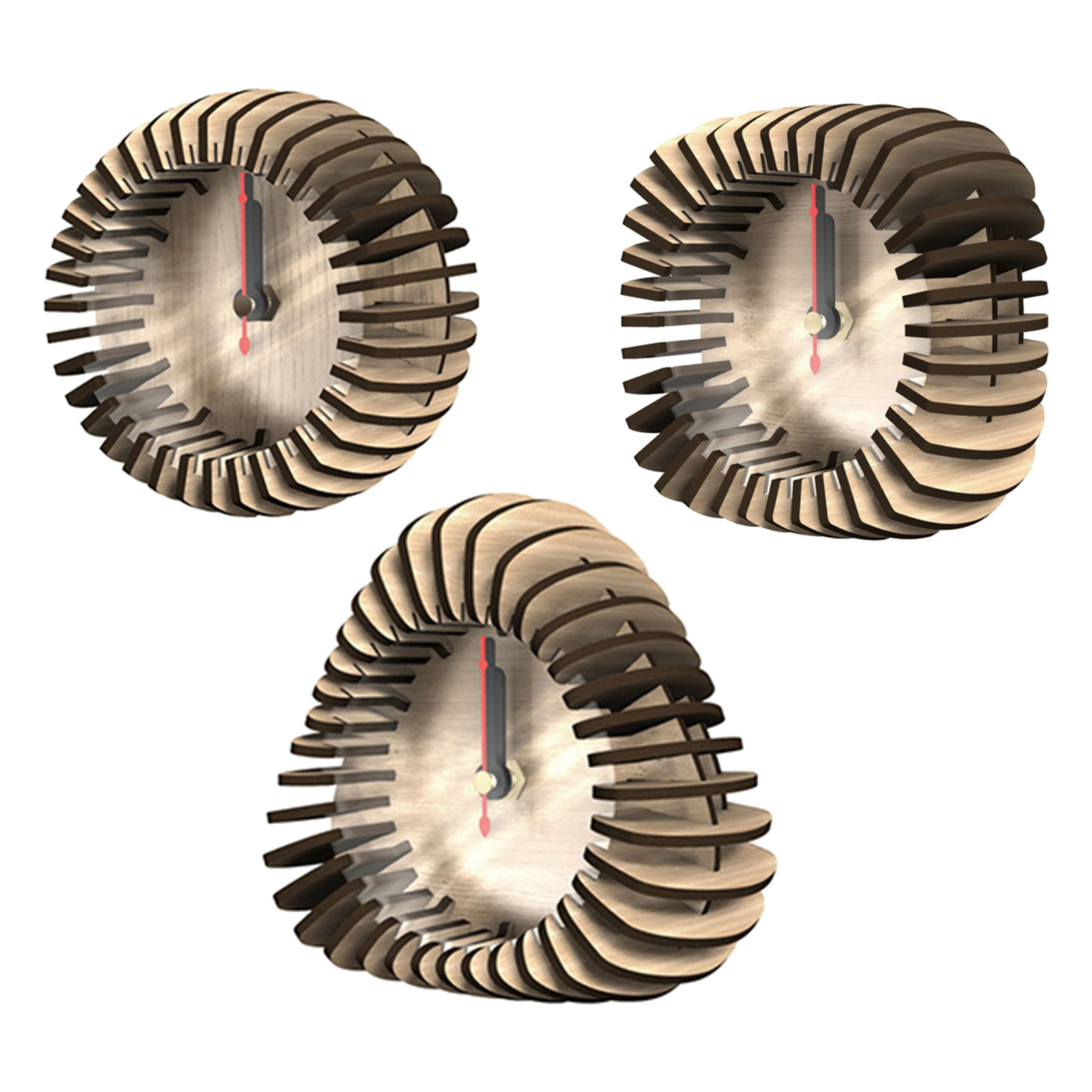 Wooden Clock Puzzle DIY Model Kits DIY Model for Adults Kids Decoration