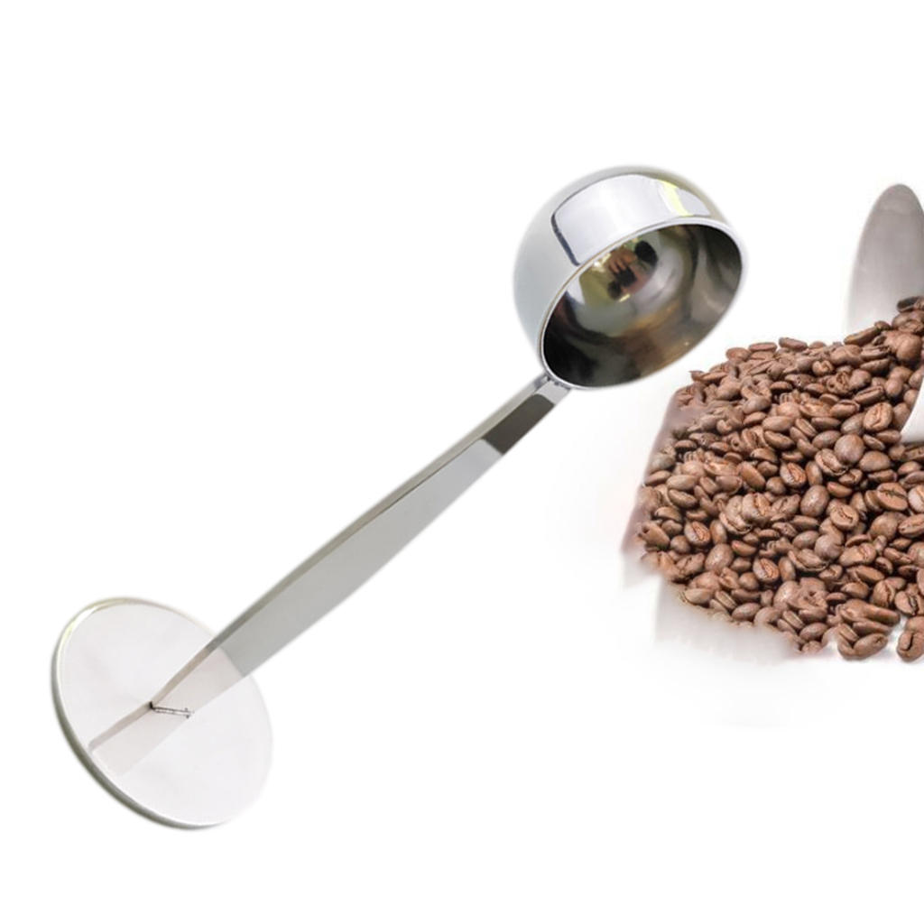 Dual-Purpose Coffee Spoon Kitchen Accessories Coffee Tamping Tool Press Powder Spoon Espresso Spoon Measuring Spoon for Barista