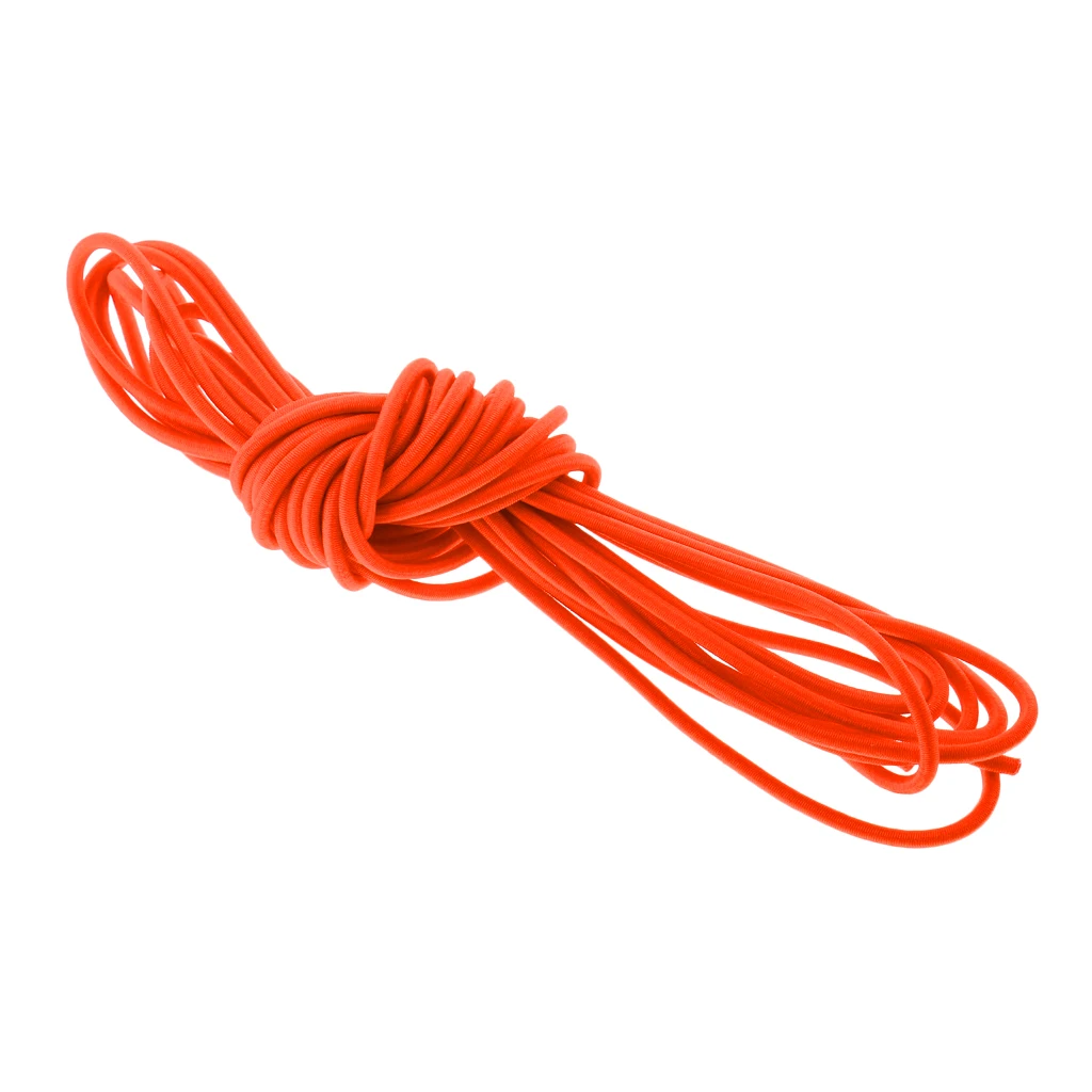 Elastic Bungee Rope Shock Cord Tie Down Trailer Boat Kayak - Orange 3mm 5m