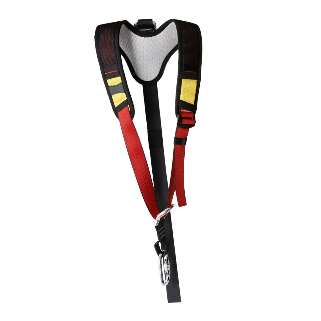 Universal Rock Climbing Arborist Shoulder Strap with Carabiner for Sit Harness - Caving Rock Climbing Rappelling Equip