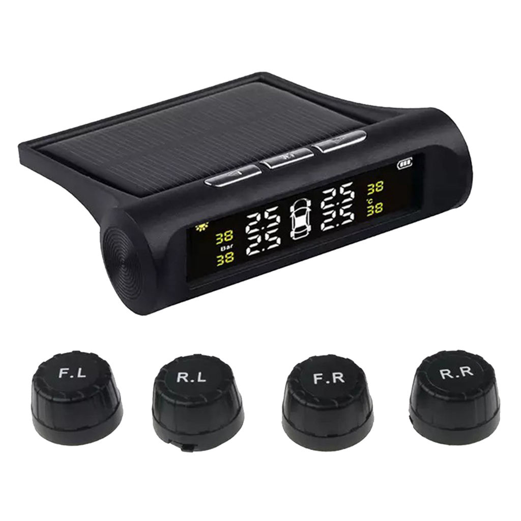 Car Tire Pressure Monitor Solar Real Time Tyre Monitoring Sytem External Sensor