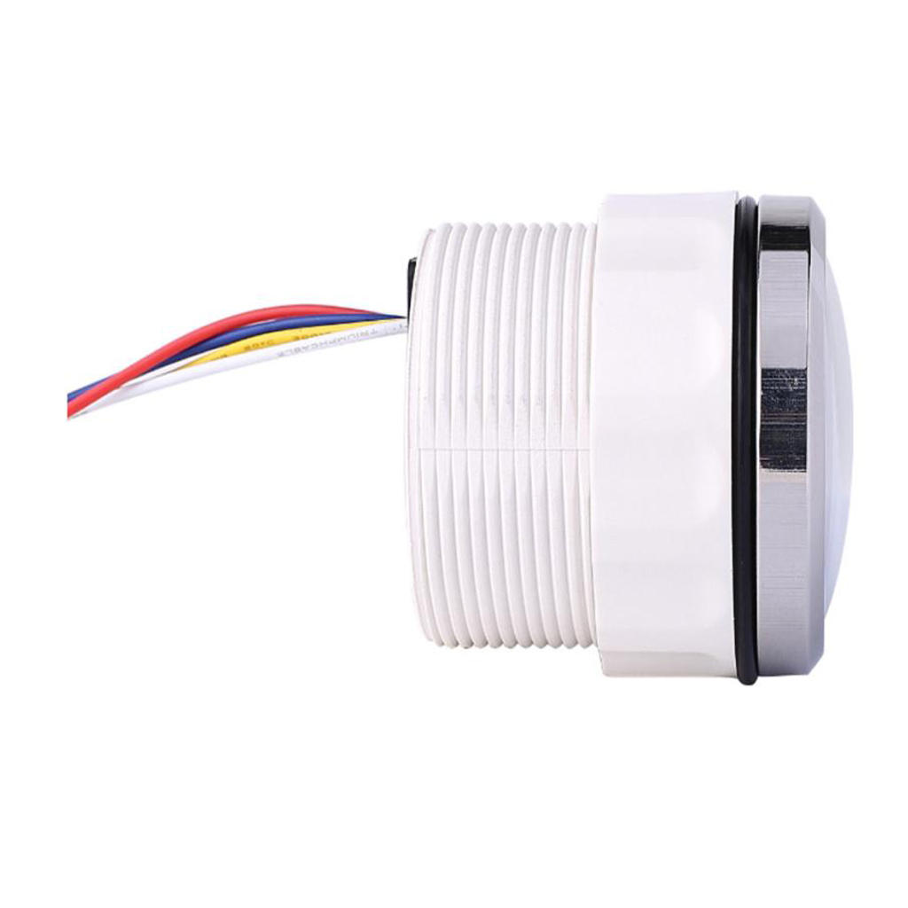 Oil Pressure Indicator Gauge 2" Boat Marine 90° Display Angle 0~5 Bar Black