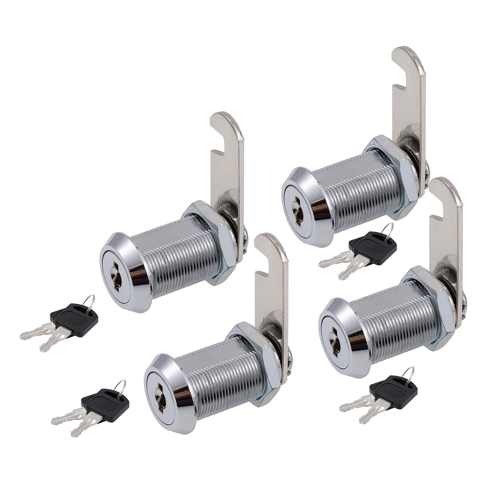 4 Pcs Drawer Locks with Keys Furniture Hardware Door Cabinet Lock for Office Desk Letter Box Cam Locks 30mm