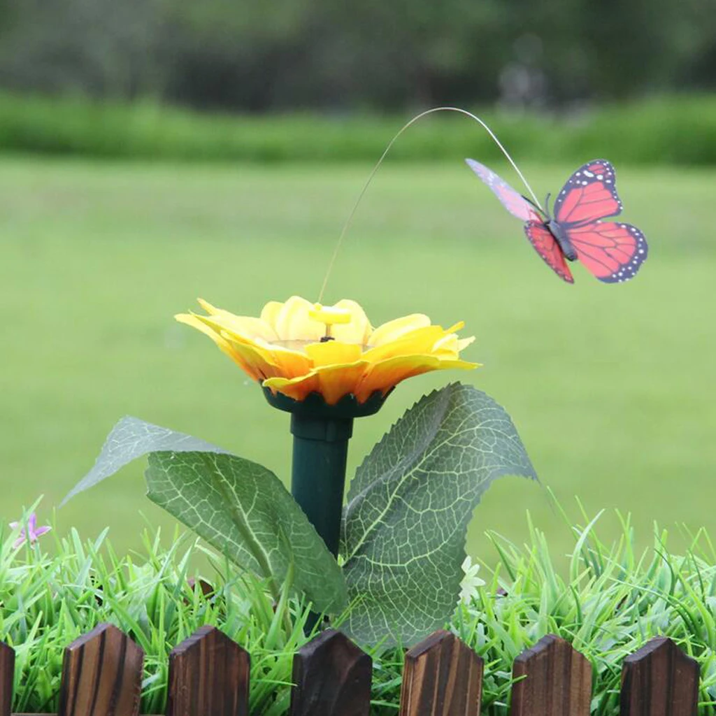 Solar Powered 3D Butterfly Stakes,  Ornament 3D Stereo Effect