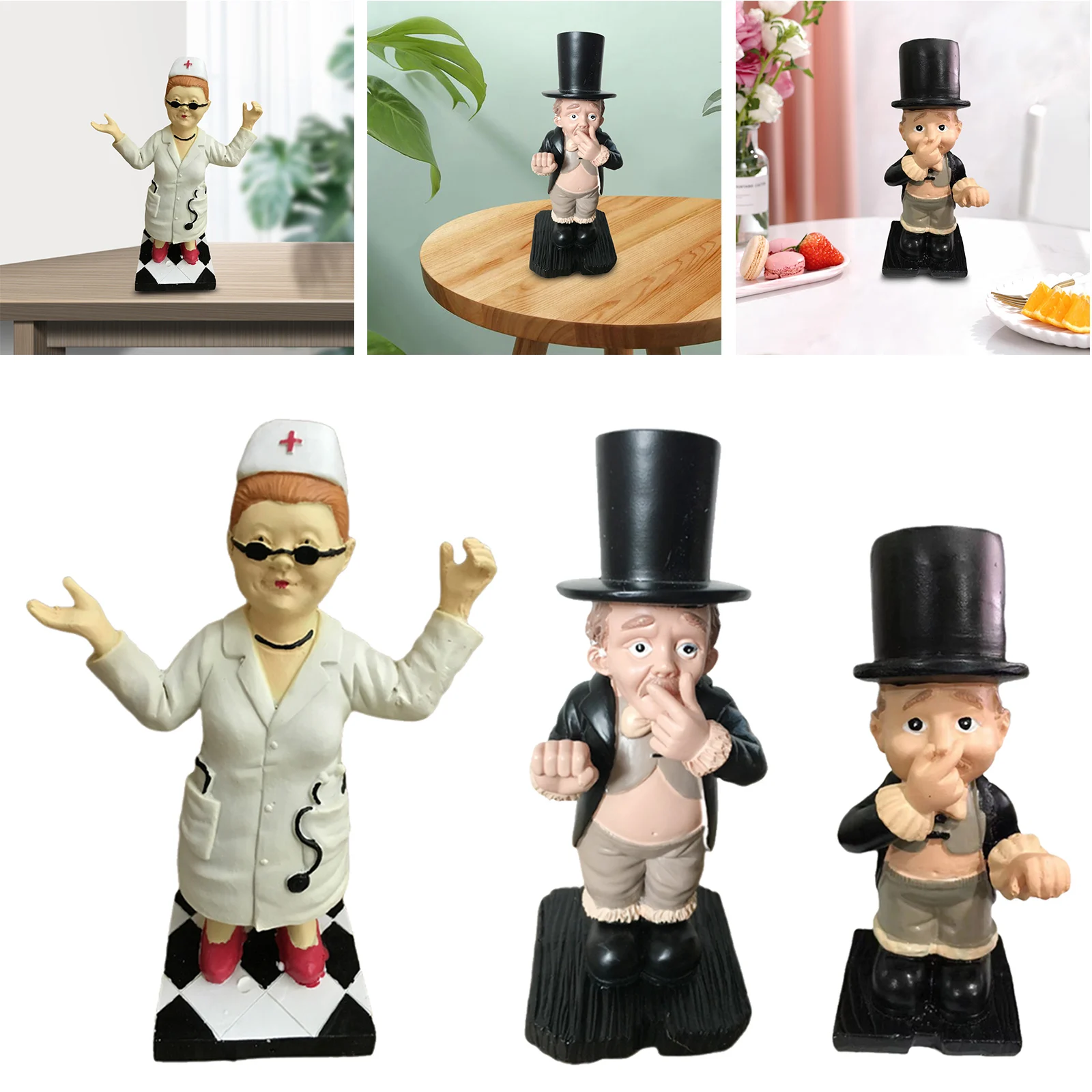 Resin Butler Shape Ornament Home Shelf Tabletop Desk Decor Housewarming Gift