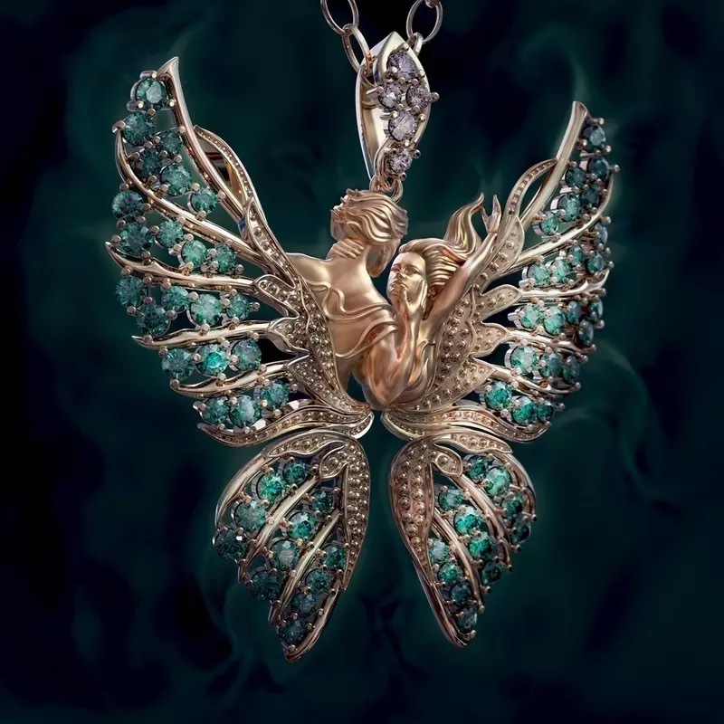 Exquisite Gold Plated Angel Wings 