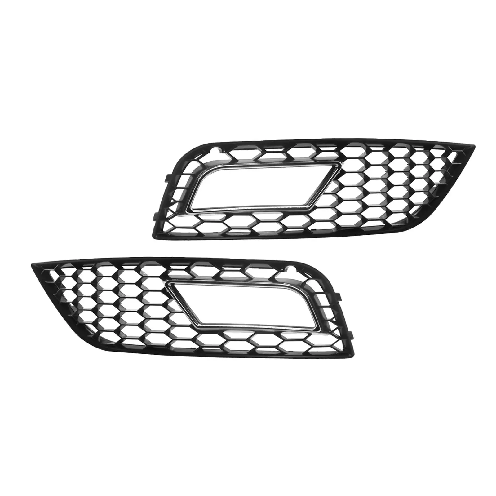 2PCS Fog Light Grille Cover for  A4 B9 8K0807681K 8K0807682K Premium