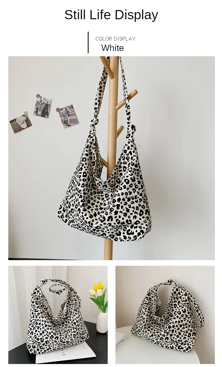 Female Bags Totes Luxury Designer Handbags For Women Shopping Canvas Ladies Fashion Casual Leopard Shoulder Shopper Women's Bag