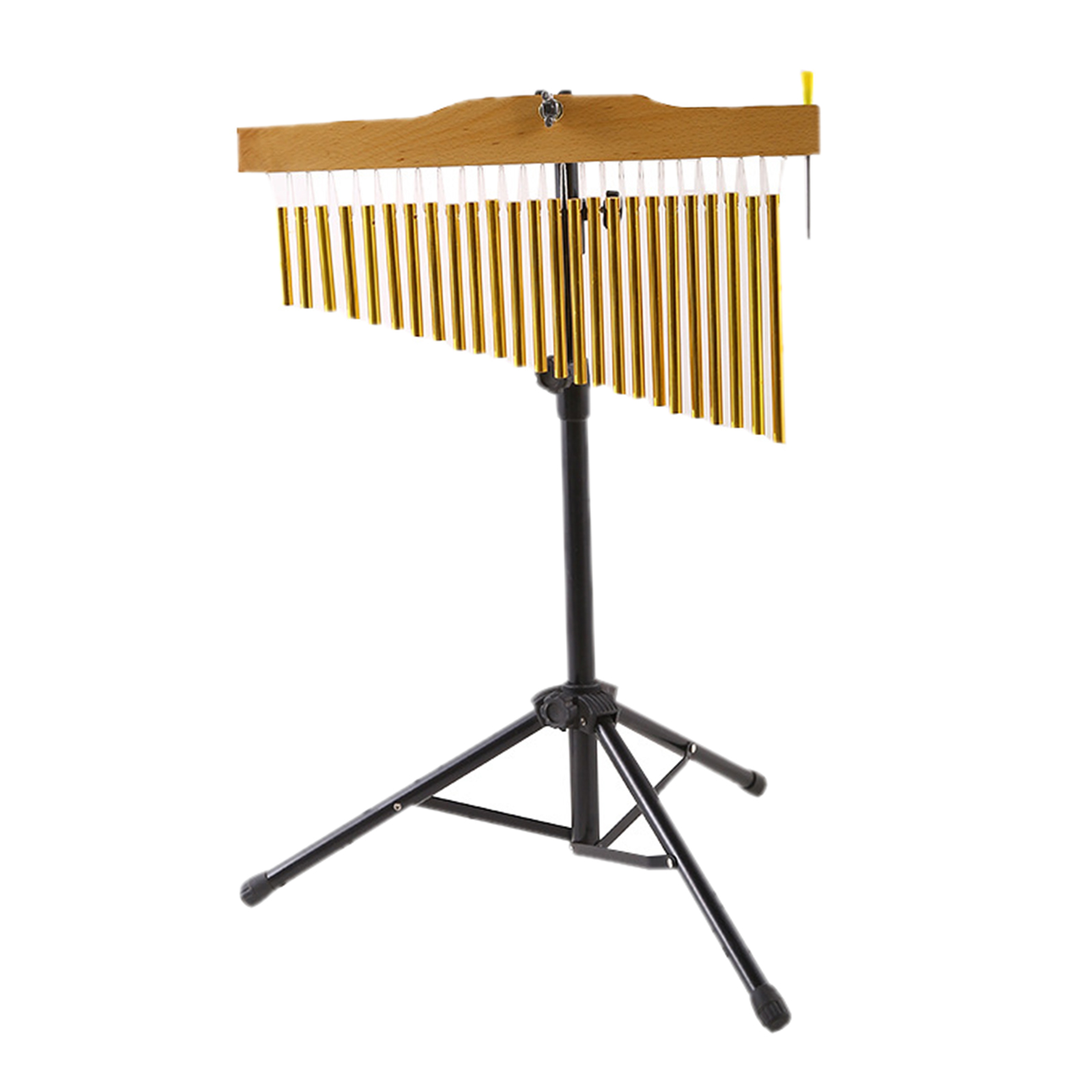1Set Golden Bar Chimes 36 Bars Single-row Wind Chime and Mallet Classroom Music Meditation for Children Enjoying Music