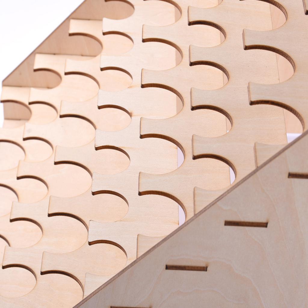 65-Holes Wooden Storage Rack Stand Wood Paint Bottle Model Hobby Parts Painting