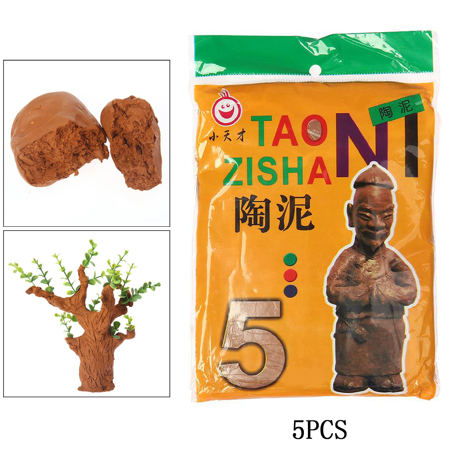 5 Pack DIY Clay Soft Natural Air Drying Ornament  Artist Beginner Art Project