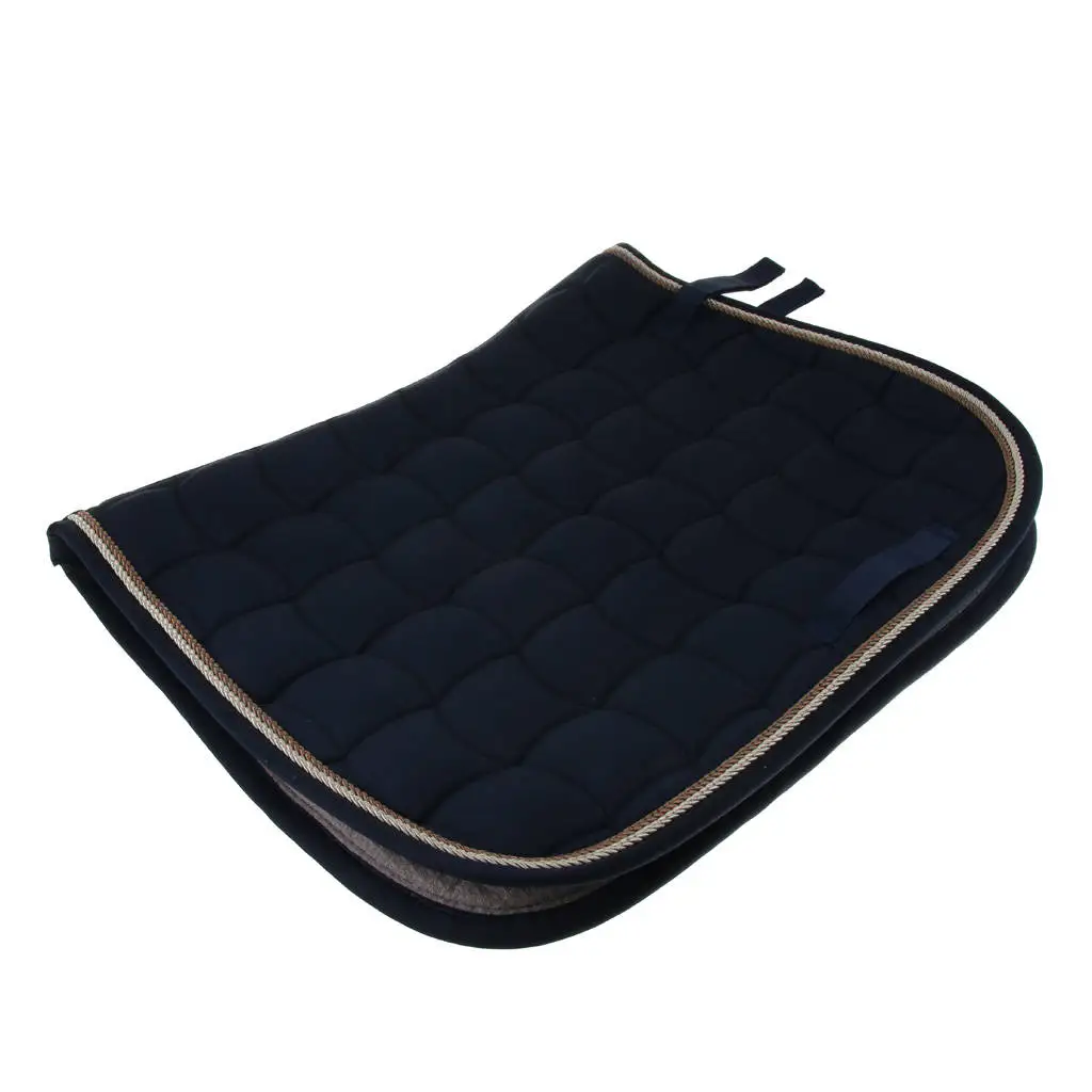 All Purpose Quilted Cotton Contour Saddle Pad English, Equestrian Saddle Pads for Horses Ponies