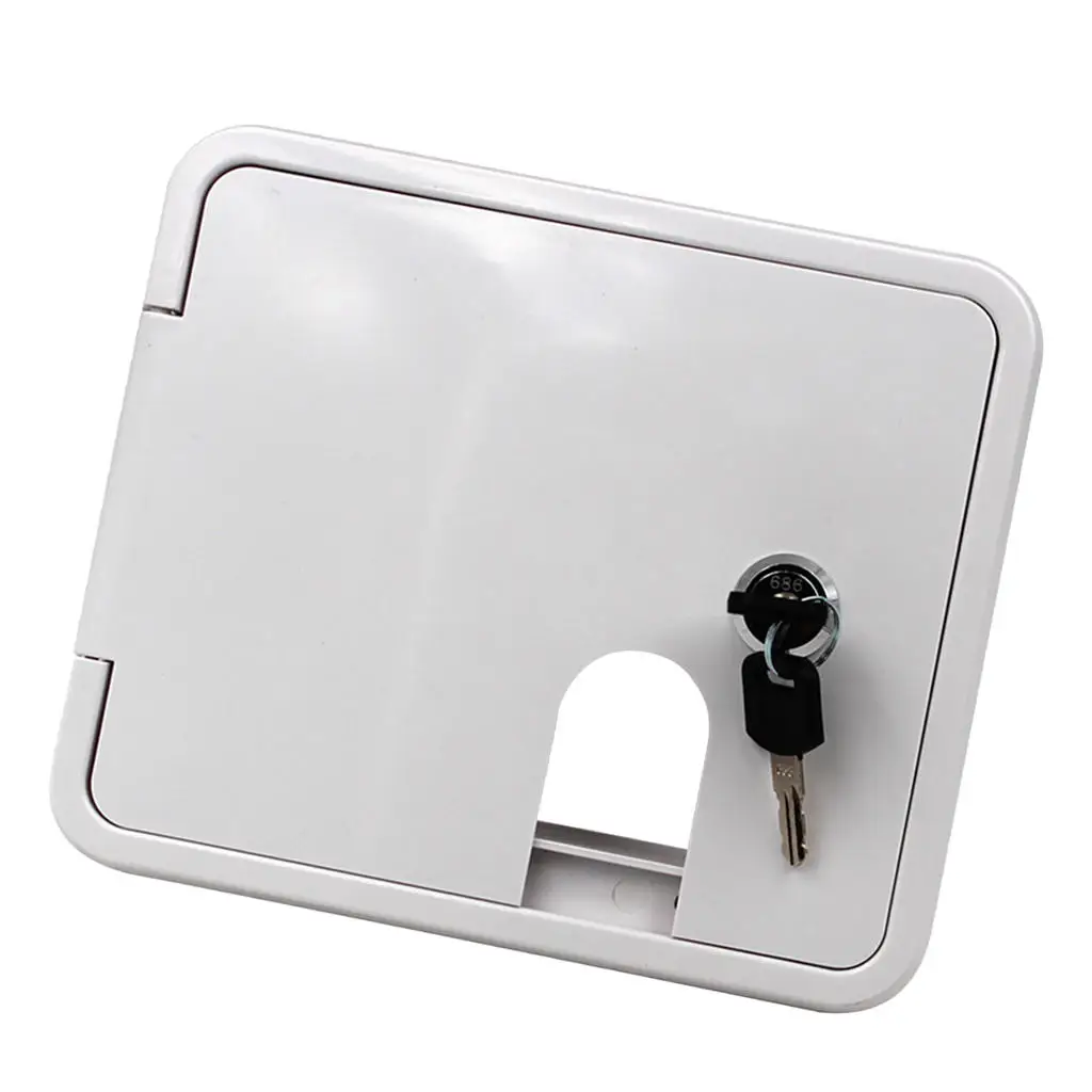 Electric Power Cord Cable Hatch Square Cover Compartment with Lock Keys
