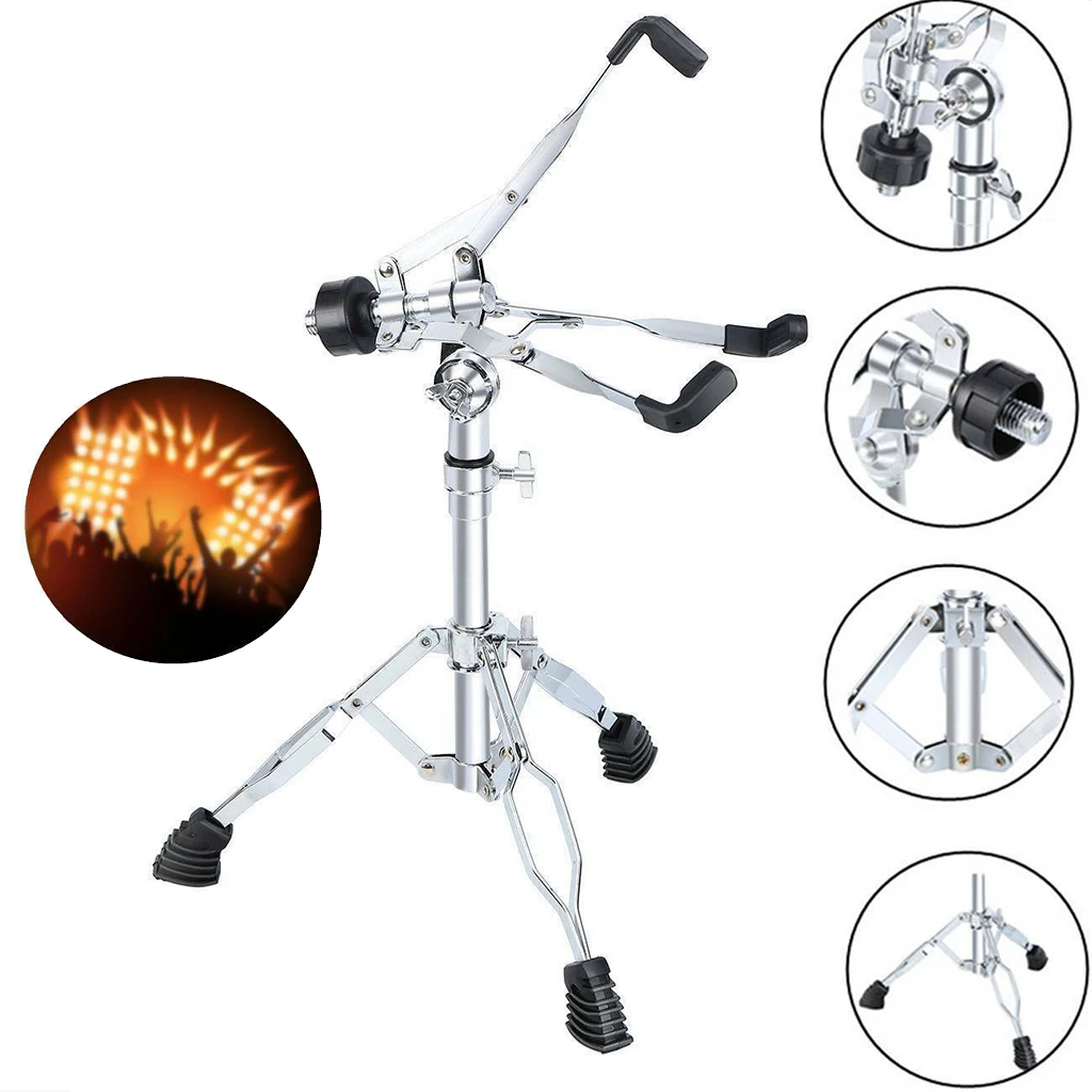 Folding Drum Stand Holder for Snare Dumb Drum Percussion Accessories 50-60cm Adjustable