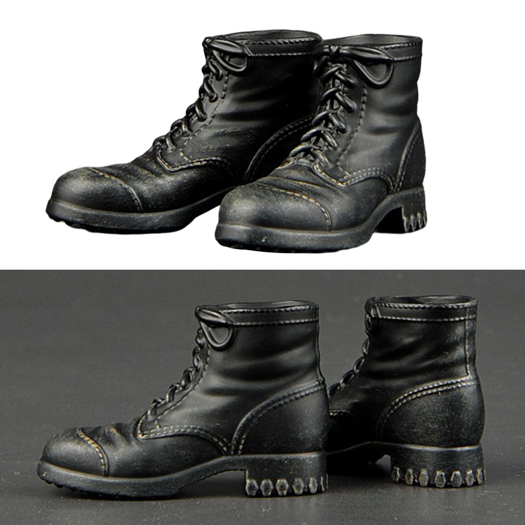 vinyl combat boots