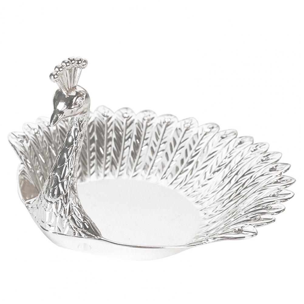 Peacock Shape Beautiful Decorative Carved Vanity Appetizer Serving Platter