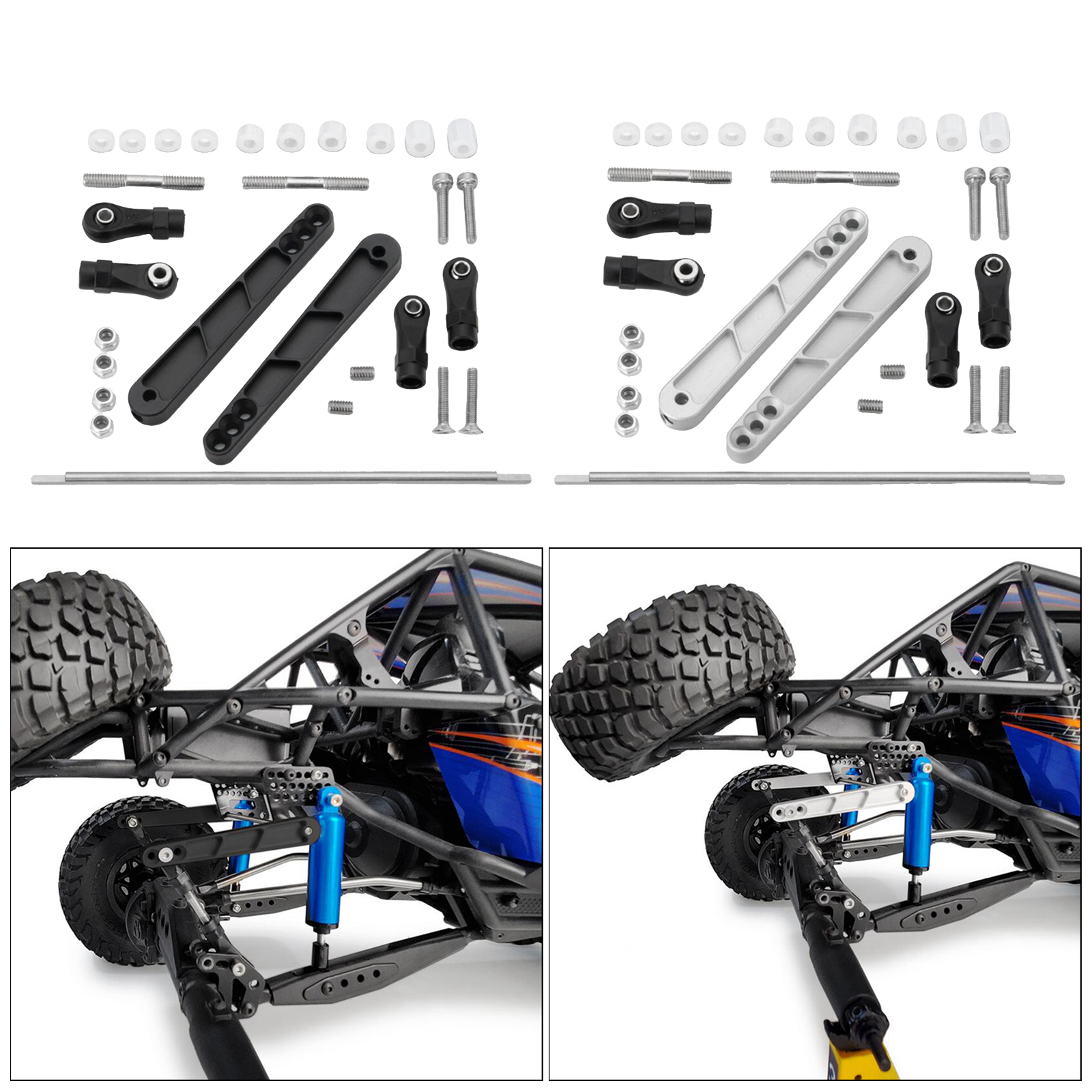 Alloy Sway Bar Stabilizer Set for Axial Wraith RR10 Yeti 90025 90026 90050 1:10 RC Rock Car Vehicle Parts