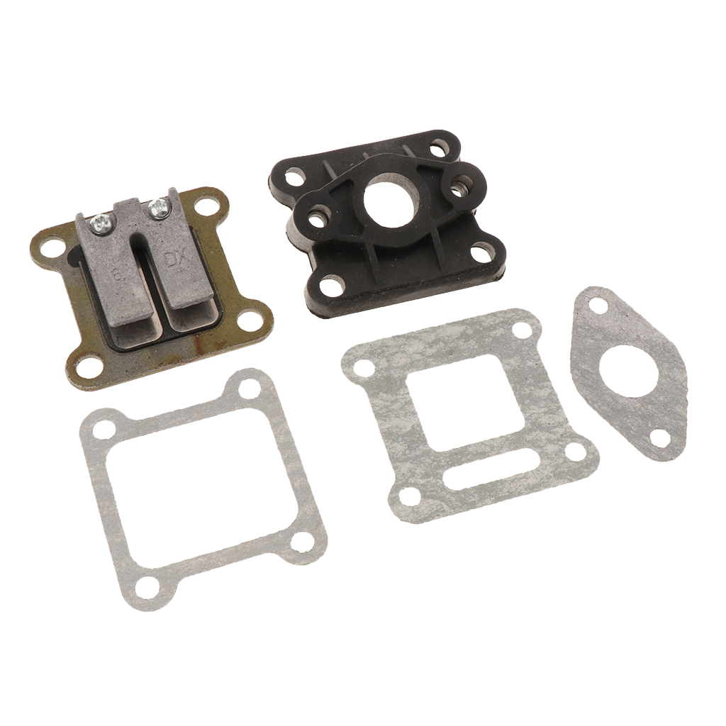 Red Valve and Inlet Intake Manifold with Gaskets For 47cc 49cc Mini Moto ATV Dirt Pocket Bike ATV Quad Minimoto Go Kart Scooter