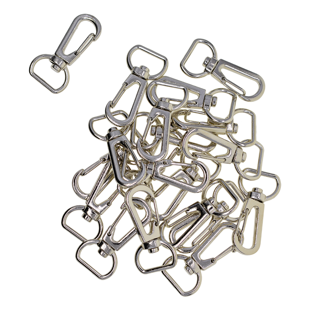 20pcs  Metal Swivel Lobster Clasps Lanyard Snap Hook Jewelry Findings Keychain Keyrings DIY Bag Pendant Craft Supplies