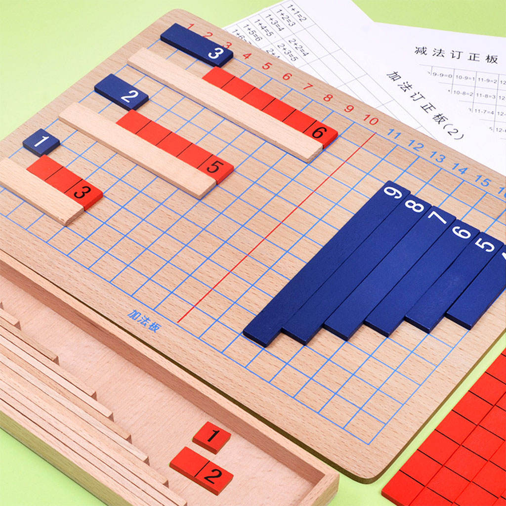 Montessori Math Teaching Aids Multiplication Division Toys Board Early Development Practice