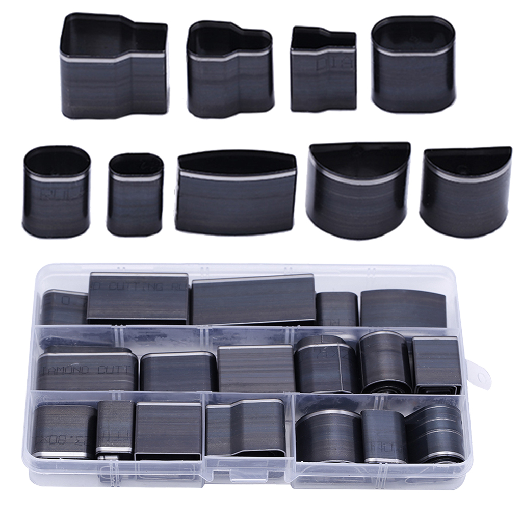 52 Shape One Hole Hollow Punch Cutter Set Leather Craft Tool with Case
