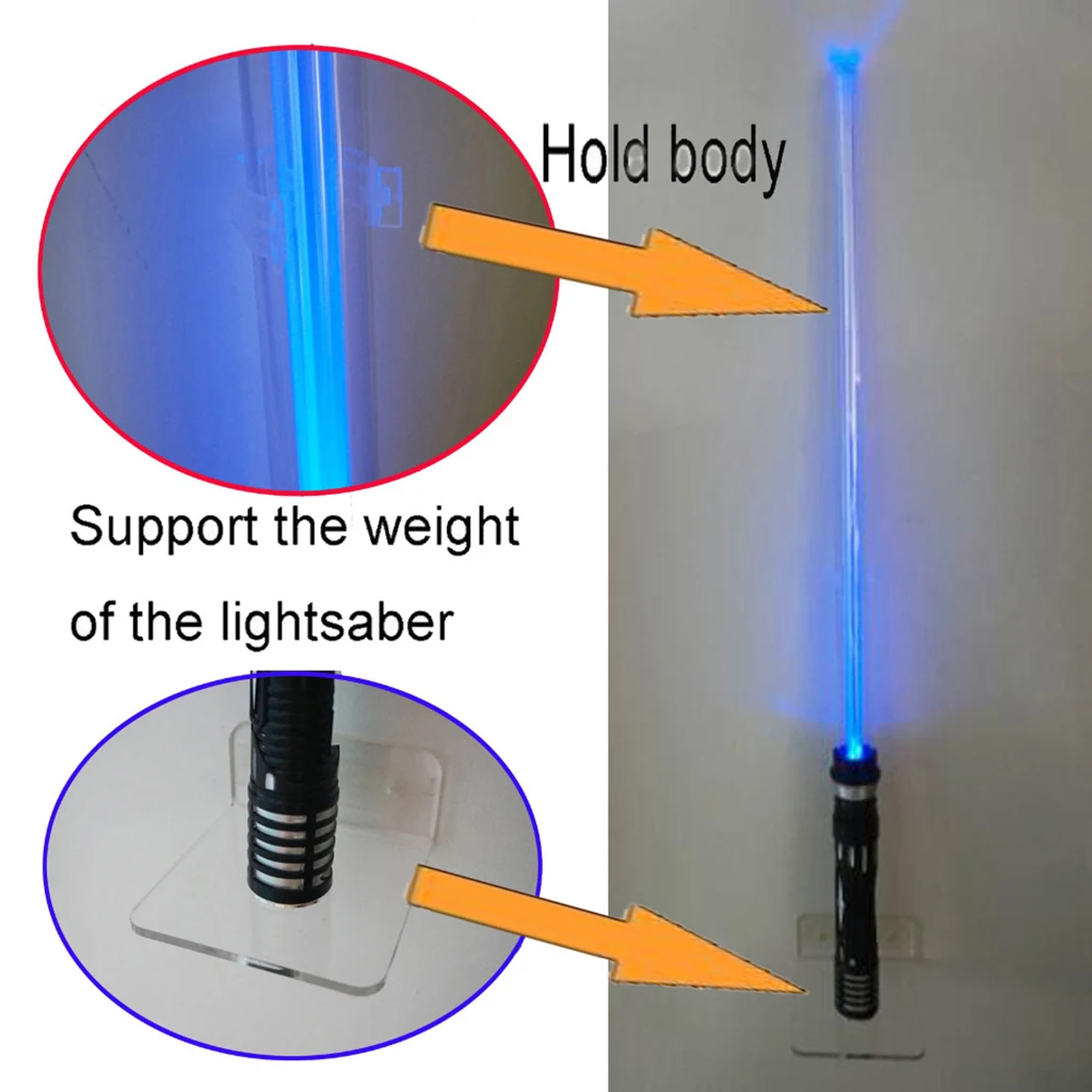 Clear Acrylic Wall Hanging Rack Display Holder Stand Shelf for Lightsaber