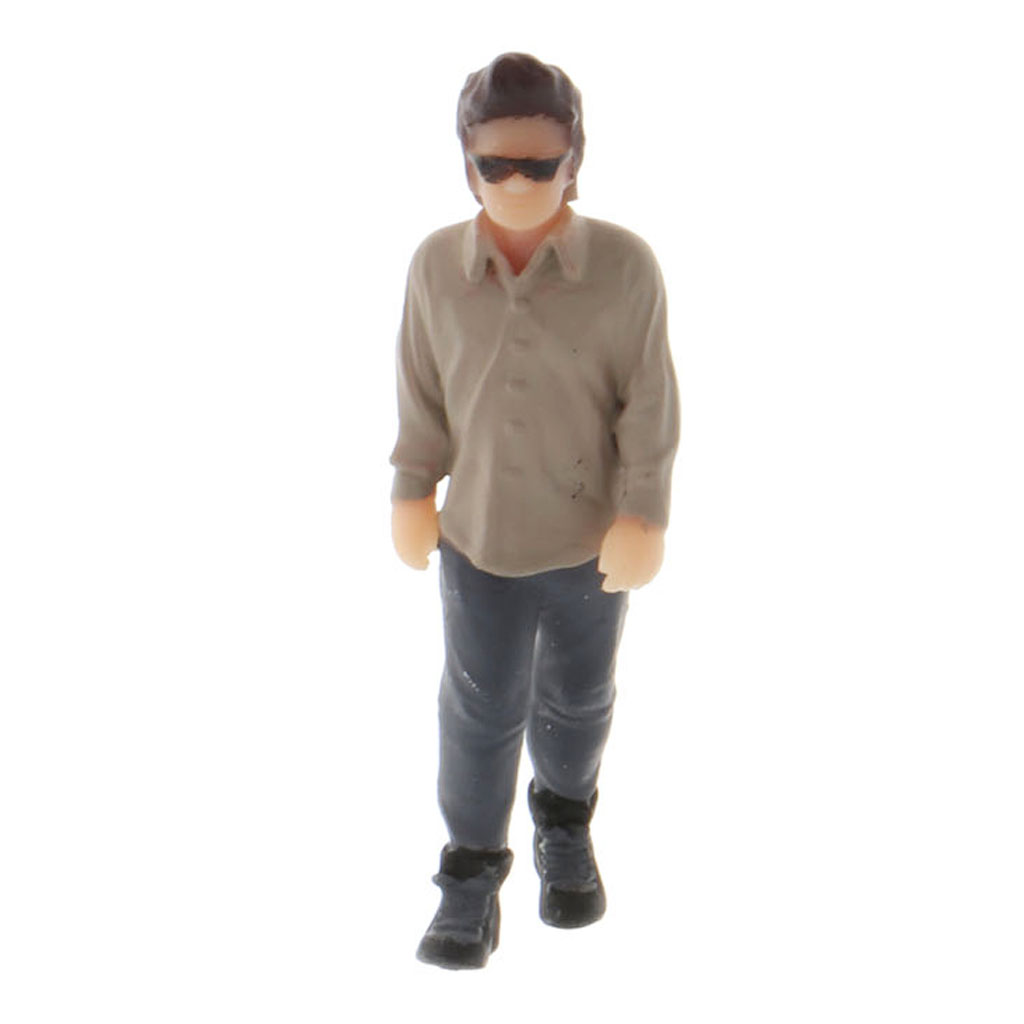 1/64 Hand Miniature Model Street Figures Doll Woman Man Scenery Table Decor