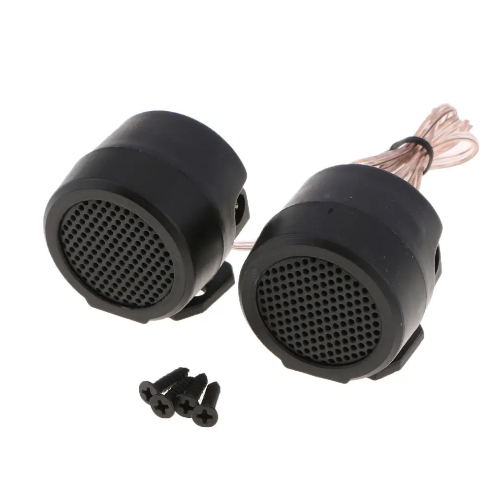 2 Pieces Component Tweeters Audio Silk Dome -Flush or Surface Mount for Car