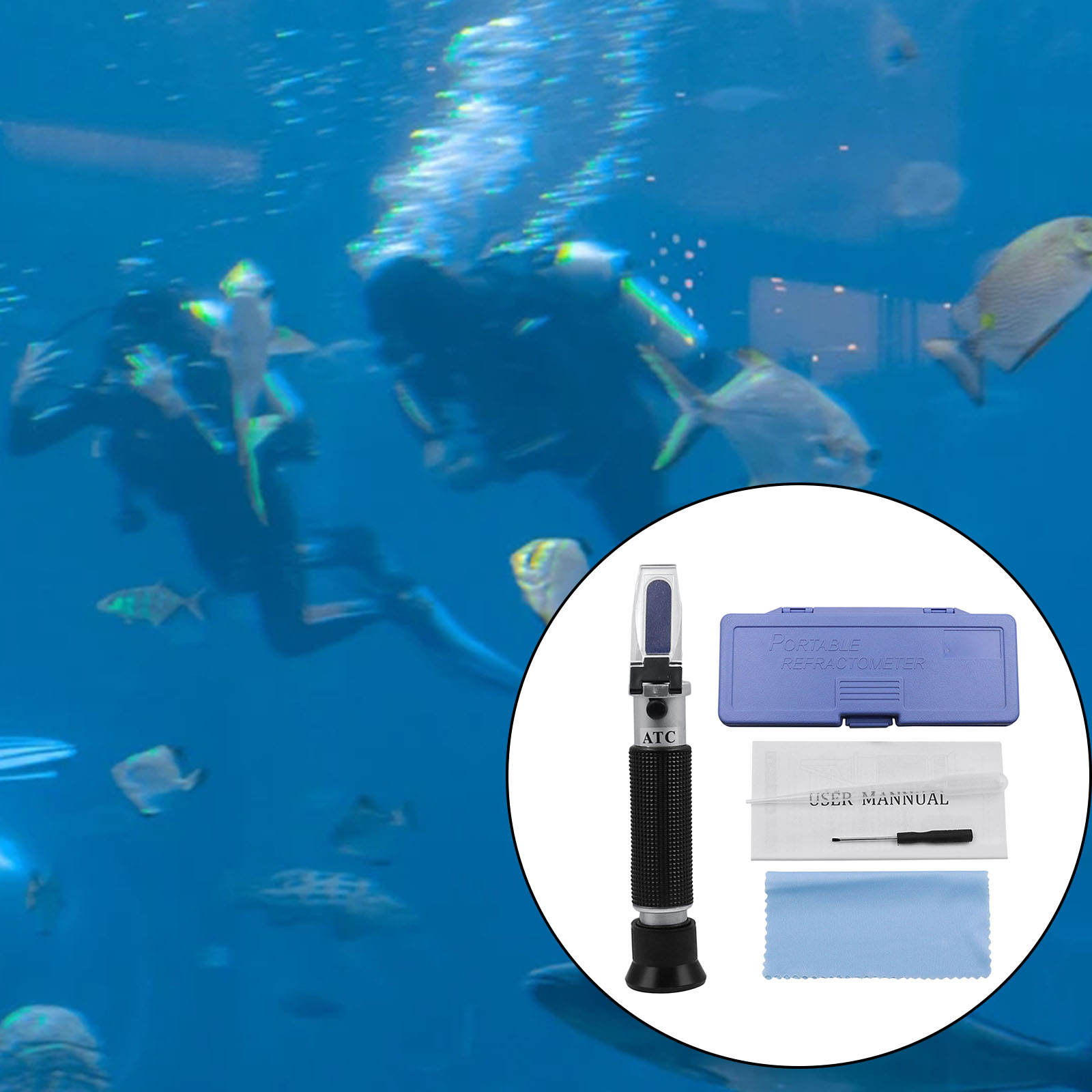 Nacl Salt Salinometer  Saltwater Salinity Refractometer for Seafood