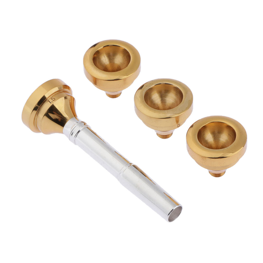 Trumpet Mouthpiece Replacement 7C 5C 3C 1.5C Size Gold Plated Rich  Musician