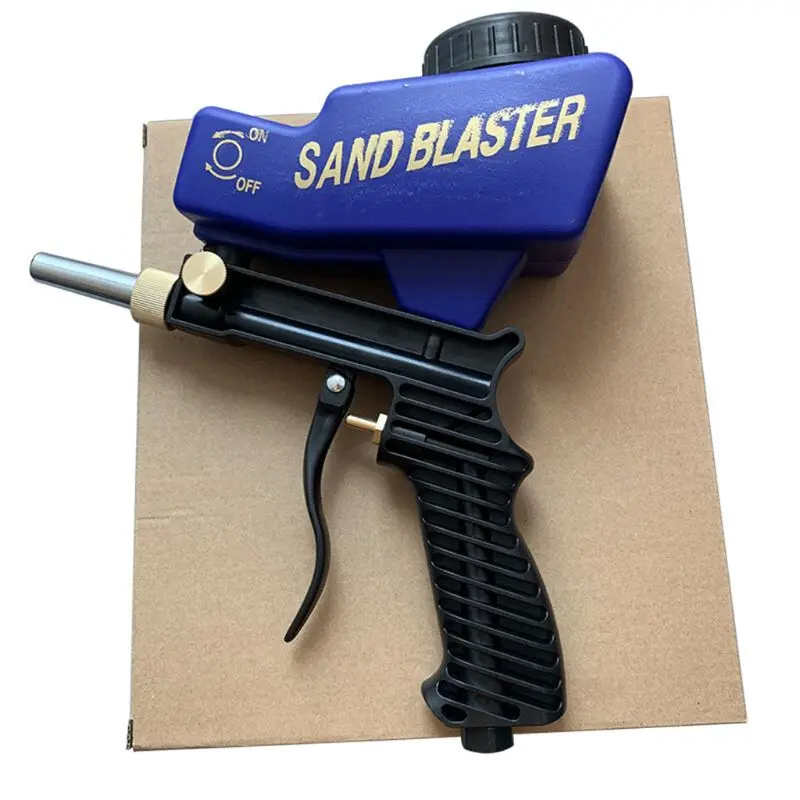 Hand Held Sandblasting  Spot Sand Blaster Gun Air Gravity Feed Sandblaster Rust 