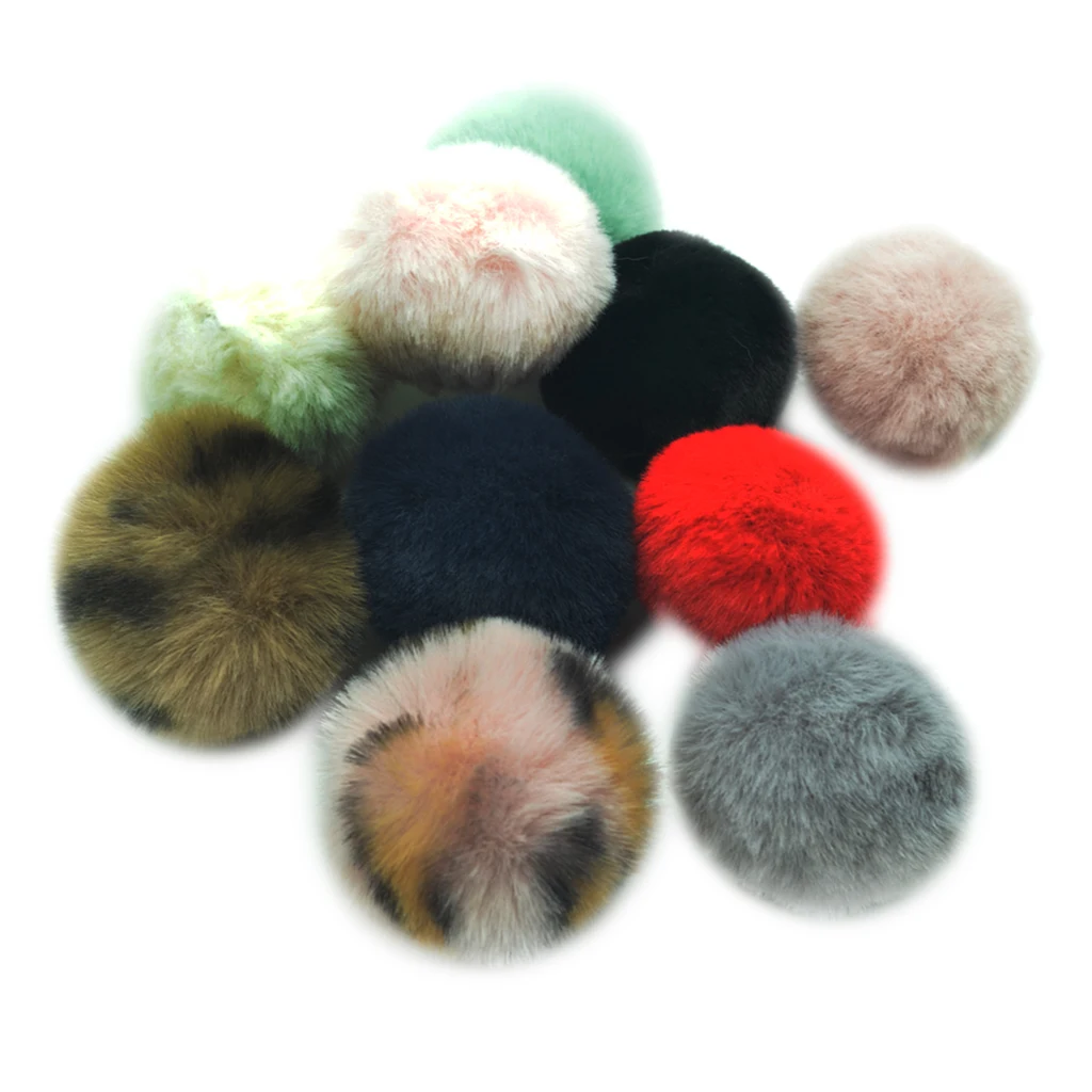 10 Pieces Colorful Pom Poms Ball  Balls Embellishment for DIY Hair Band
