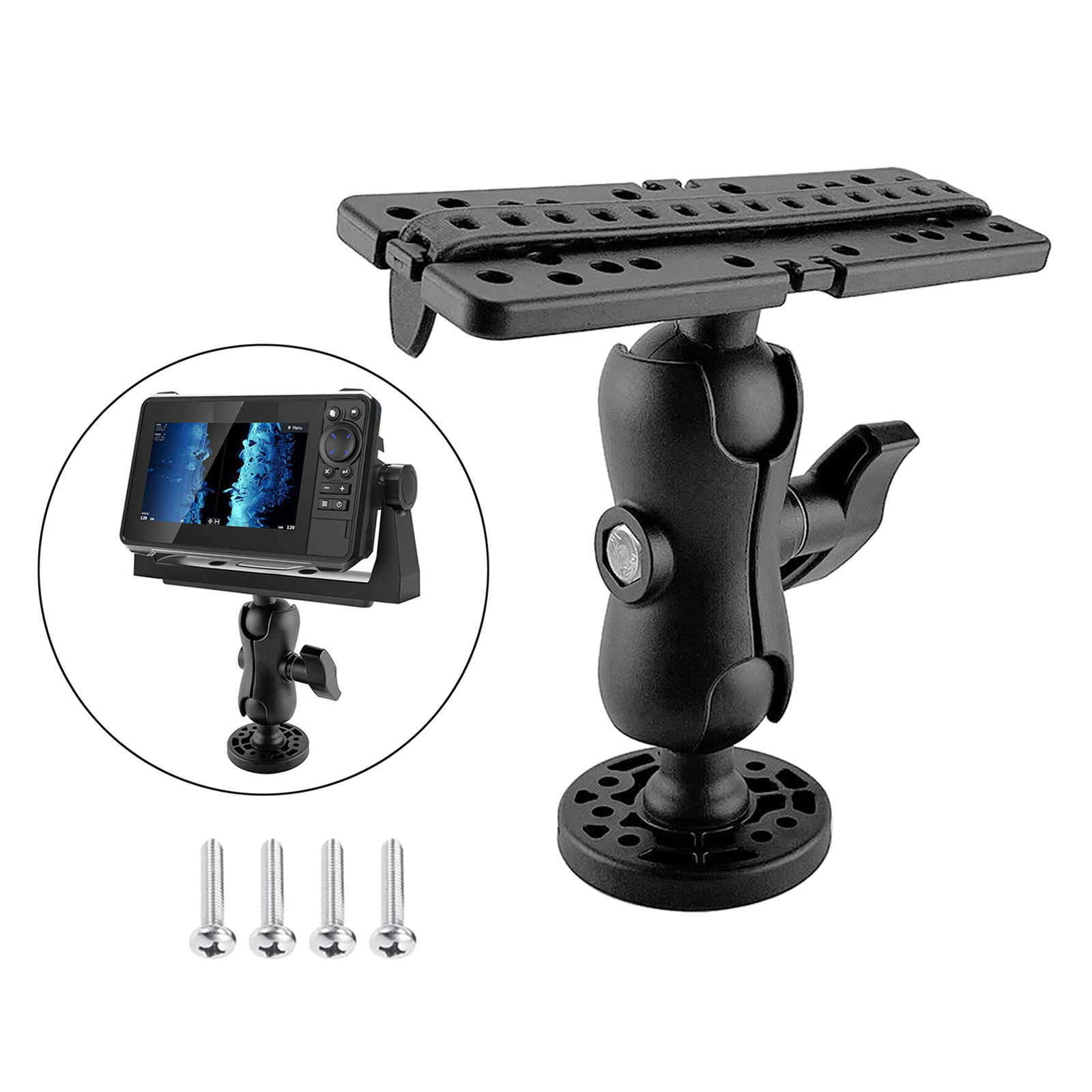 Marine Boat 360 Degree Depth Sounder Base Mount Universal Kayak Partisan