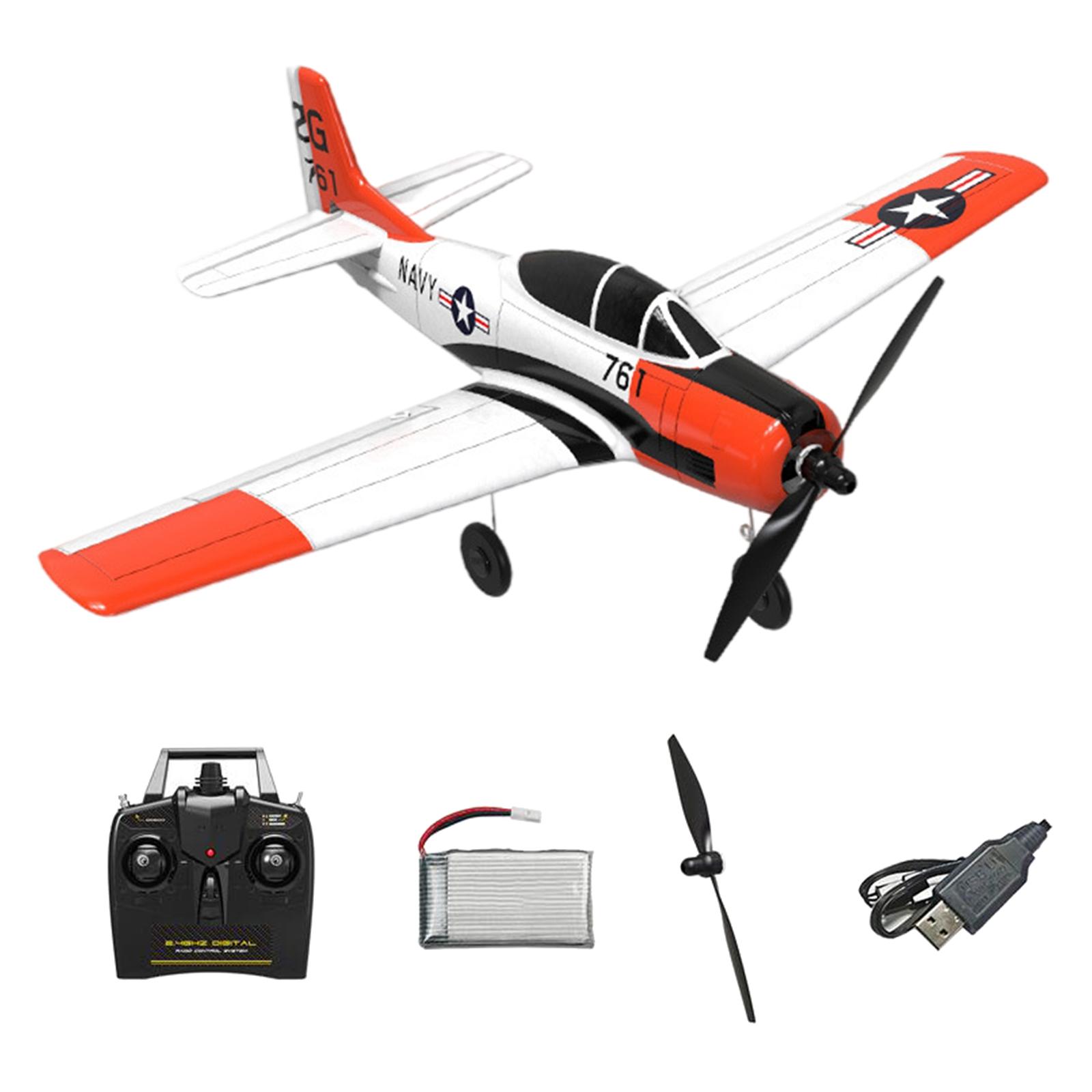4 Channel RC Airplane 3.7V Model Toys Battery Powered Electric for Outdoor Kids Adults