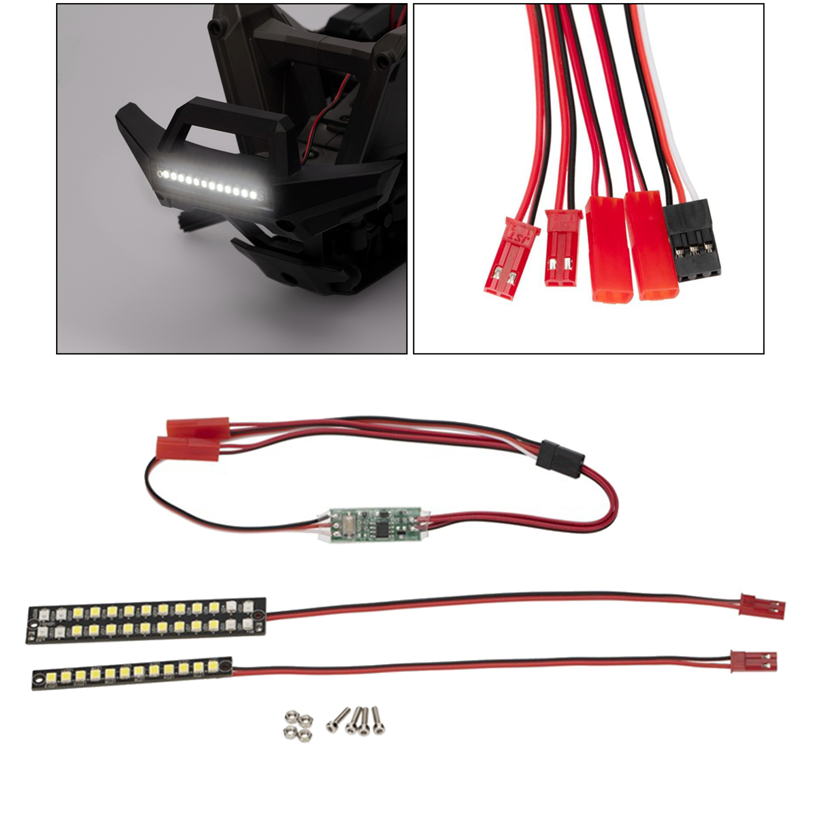 Front Rear LED Light Strips fits for  MAXX Small X 1:10 RC,Easy to Install