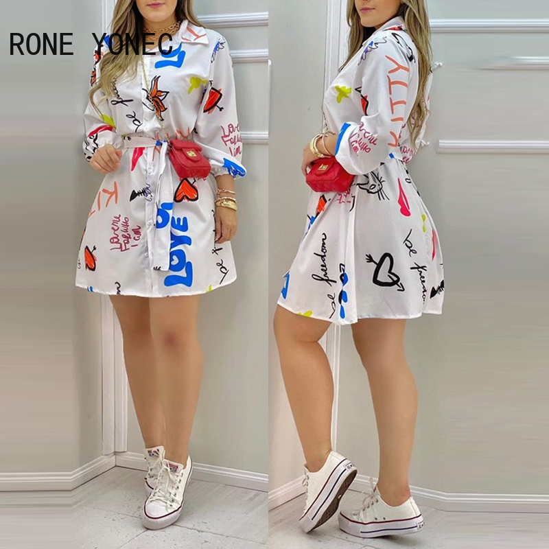 o vestido estampado com letra, cintura mini vestido