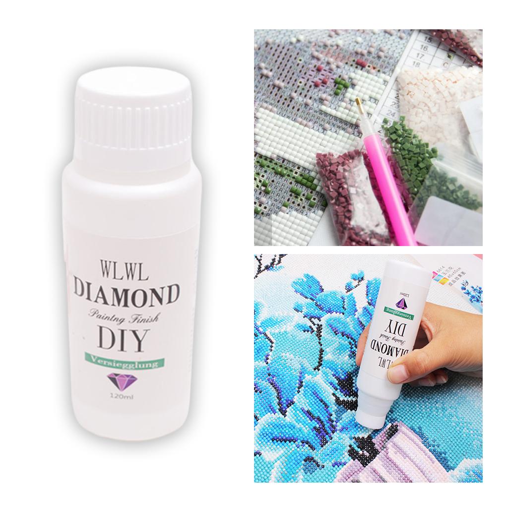 5D Diamond Drawing Sealer Glue Conserver Clear Gloss Shine Effect for Art Crafts Puzzle Glue DIY Handcraft Artwork Accessories