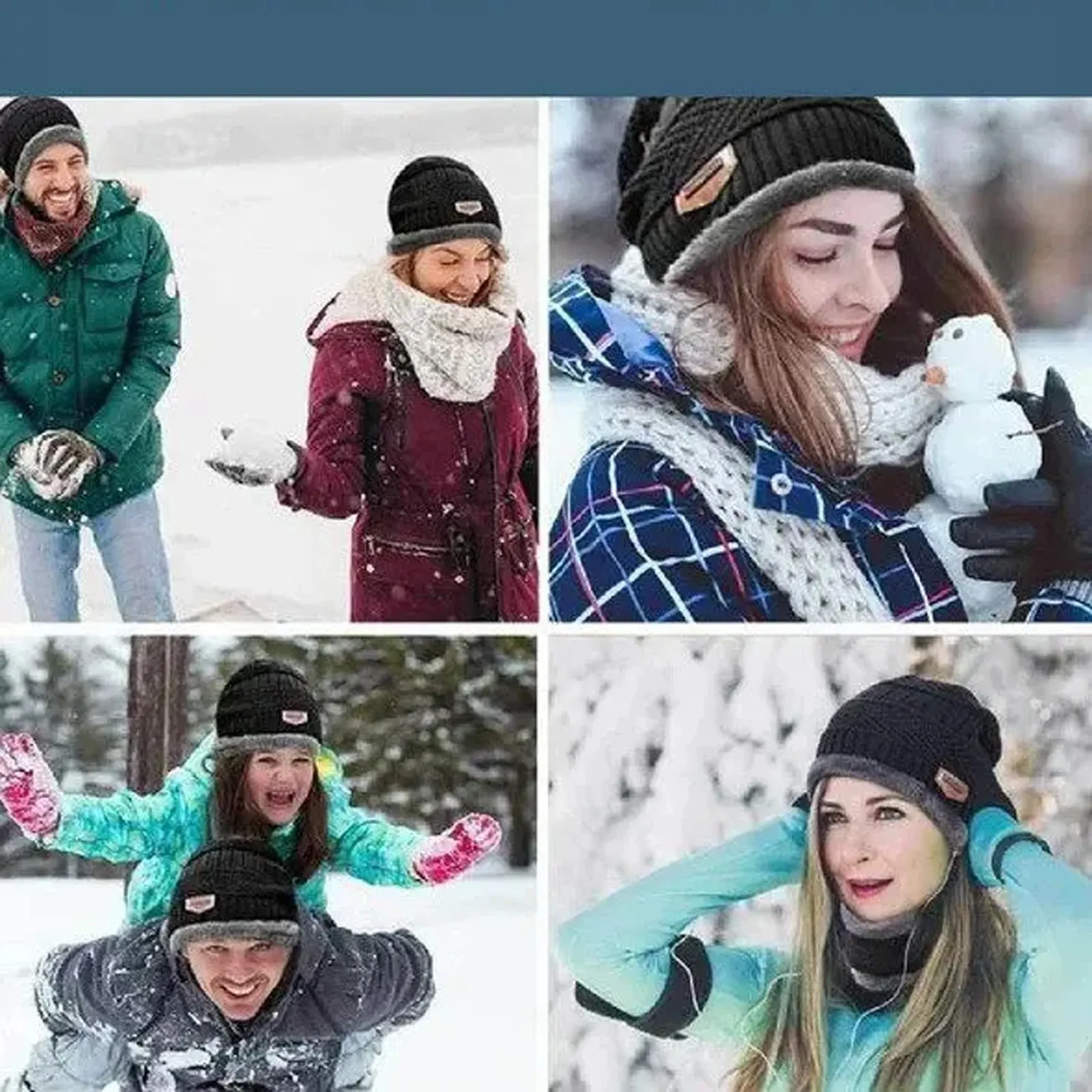 2021 New Winter Knit Cap Men And Women Outdoor Warm Thickening Plus Velvet Loose Winter Hat With Scarf Brand Winter Ski Mask Hat skullies beanie