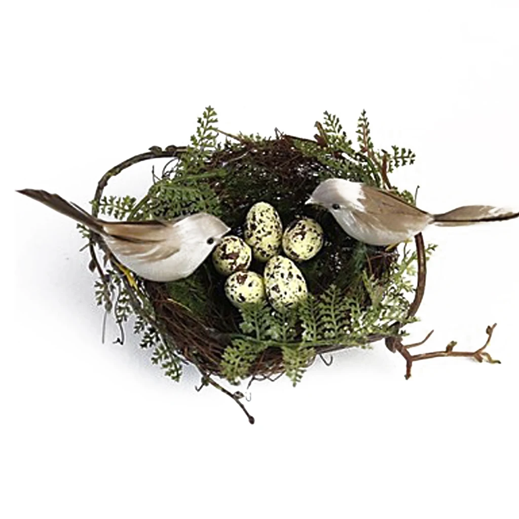 Artificial Birds Nest Egg Assorted Foam Feather Nature Home Decor Craft 