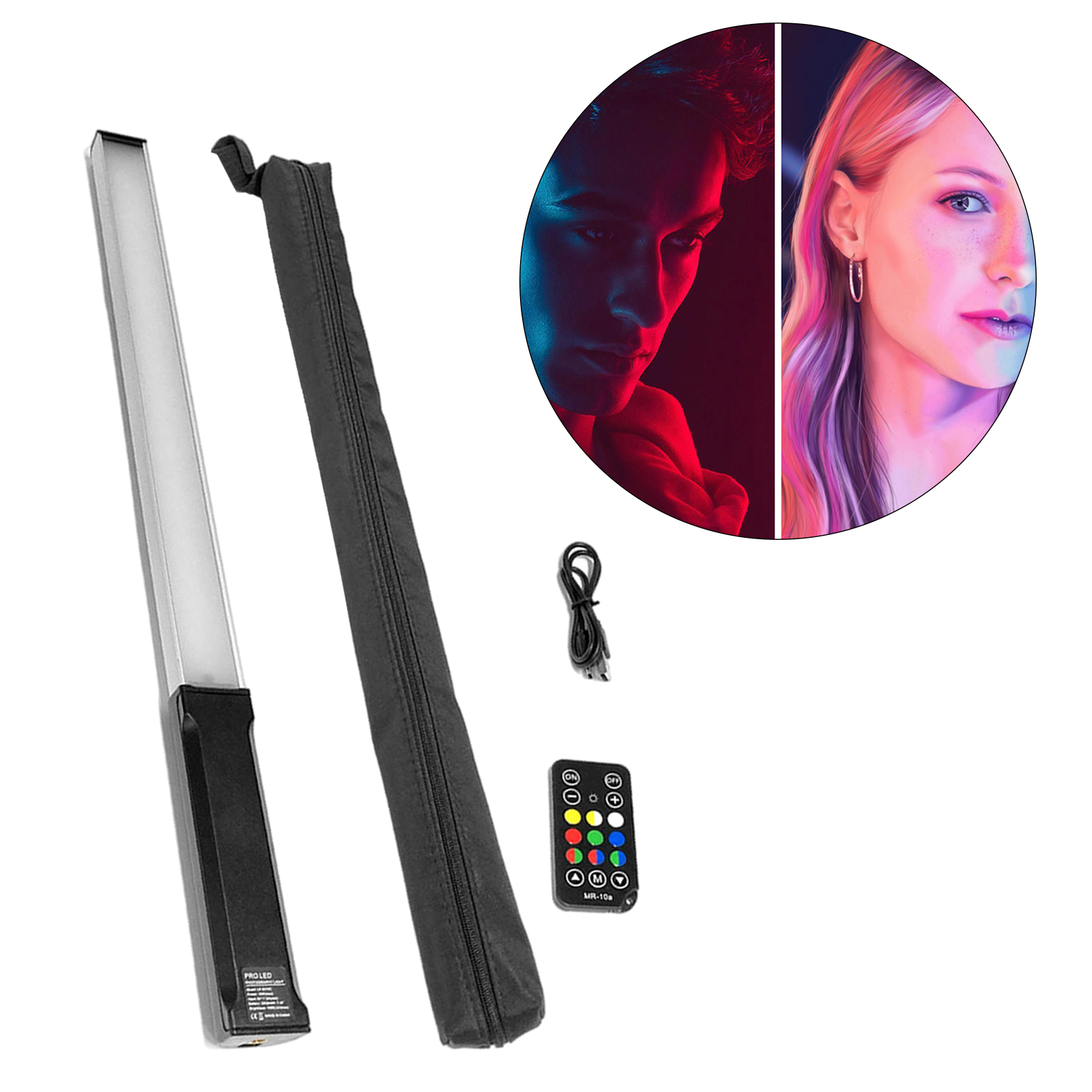 Colorful LED Video Fill Light Flash Tube Lights Filming Lighting 3000-5600K
