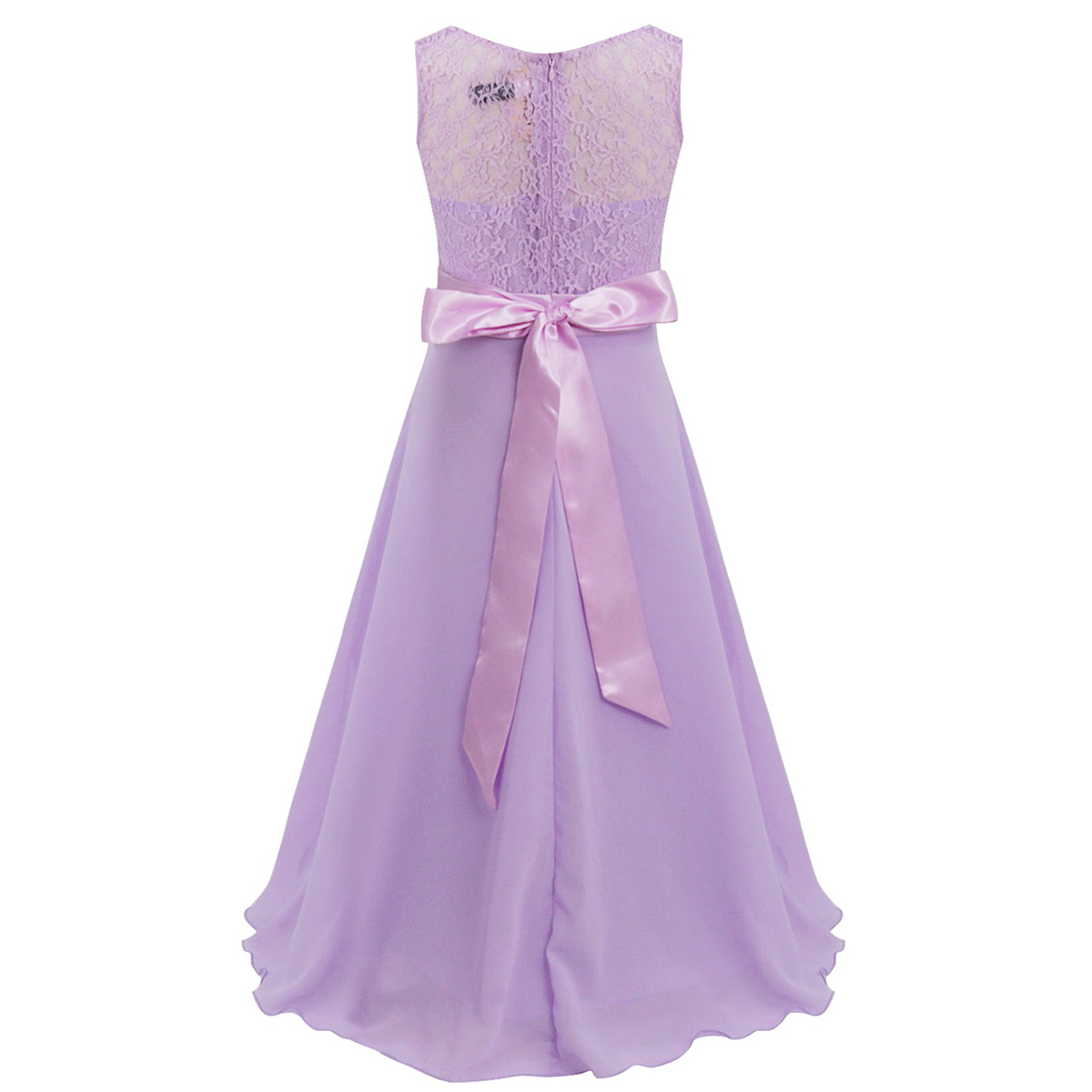 Kid Elegante Brautjungfer Blume Mädchen Kleider Für Mädchen Abend Party Hochzeit Kleid Teenager Kinder Lange Prinzessin Kleid 4-14 jahr – Detail 3
